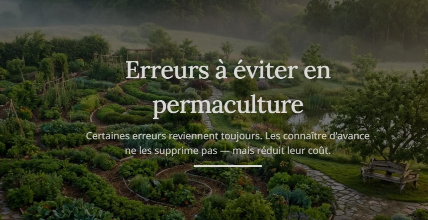 Leçcon 6 - Erreurs à éviter en permaculture