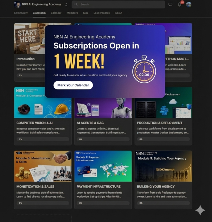Exciting News: N8N AI Engineering Academy Subscription Opens Soon!