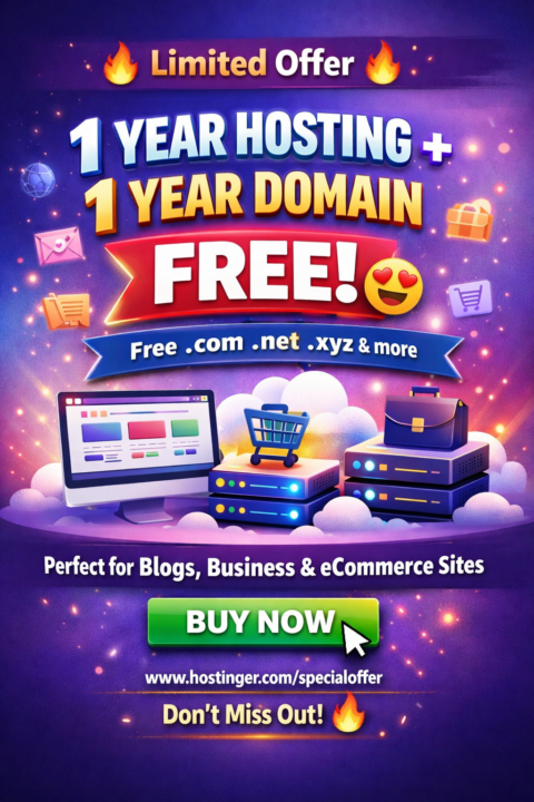 1 Year Domain FREE 😍