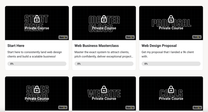 Can't access courses