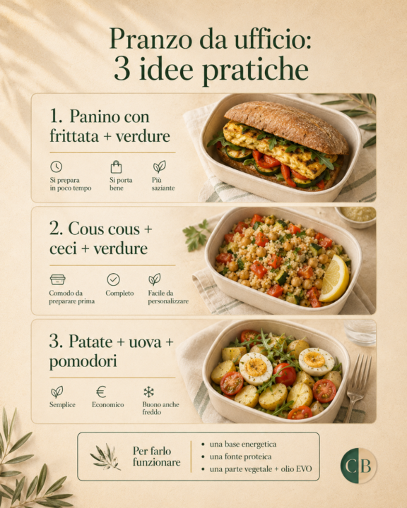 Pranzo da ufficio: 3 idee semplici