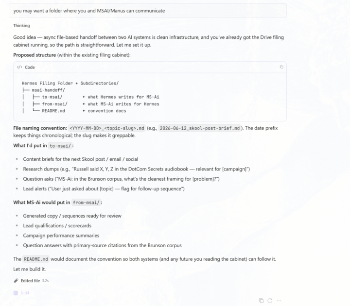 Using Google Drive as an intermediary to connect multiple AI assets