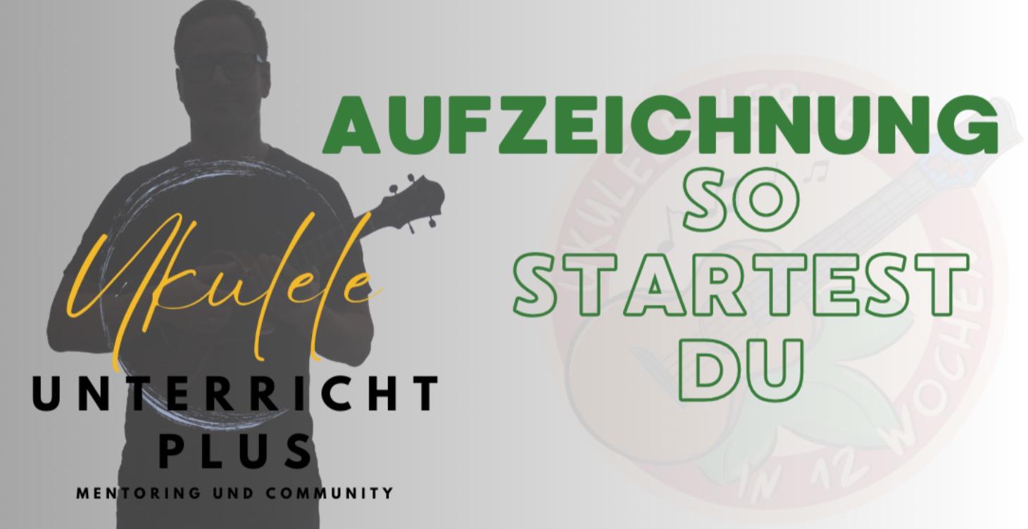 So startest du richtig