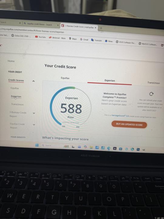 Credit score going up still