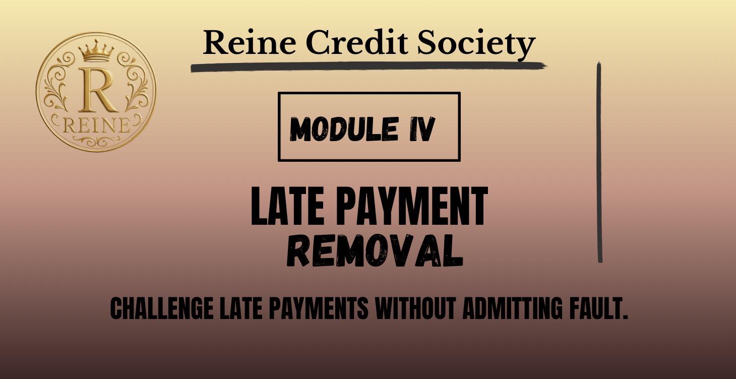 MODULE IV  | LATE PAYMENT REMOVAL