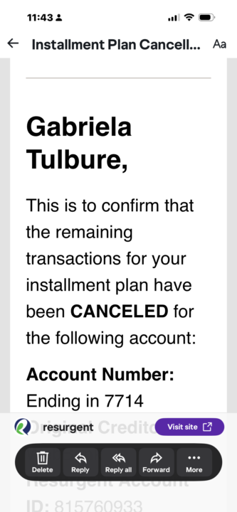 Cancelled payment plan 💪💪💪