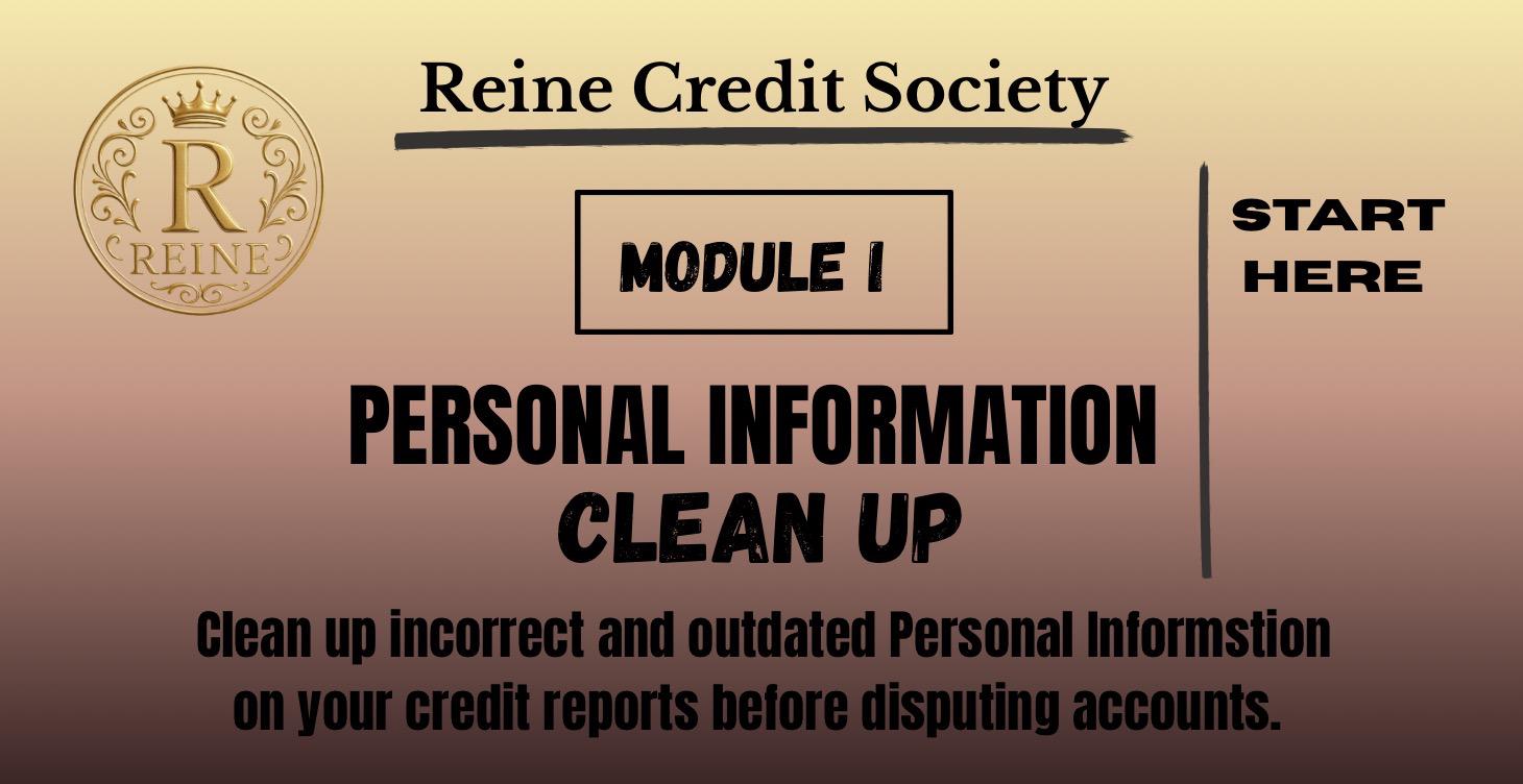 MODULE I | PERSONAL INFORMATION CLEAN-UP