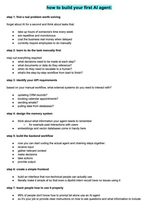 How to create your own AI Agent 🤖👇