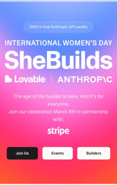 Free AI Build Day (Lovable × Anthropic)