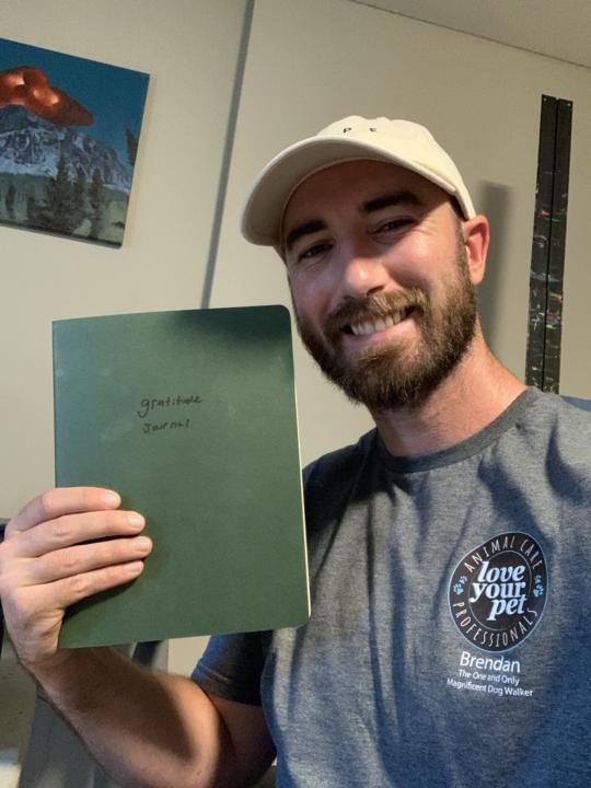 Using my first gratitude journal 