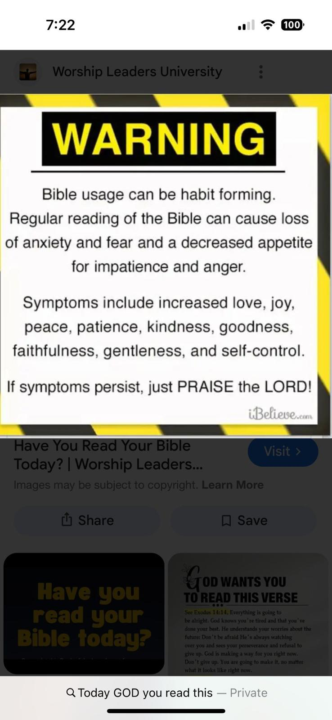 My bible has a warning. 