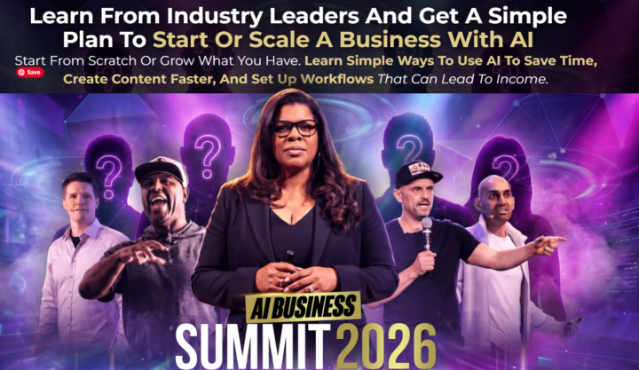 FREE AI BUSINESS SUMMIT recognize anyone in this pic?