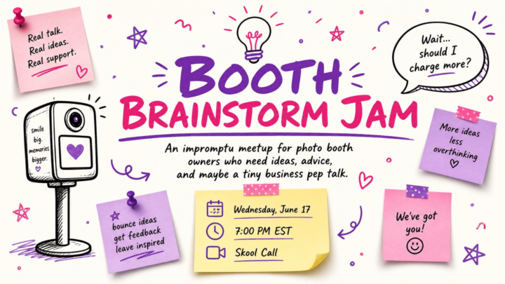 Booth Brainstorm Jam 📸 Tomorrow night at 7 PM EST