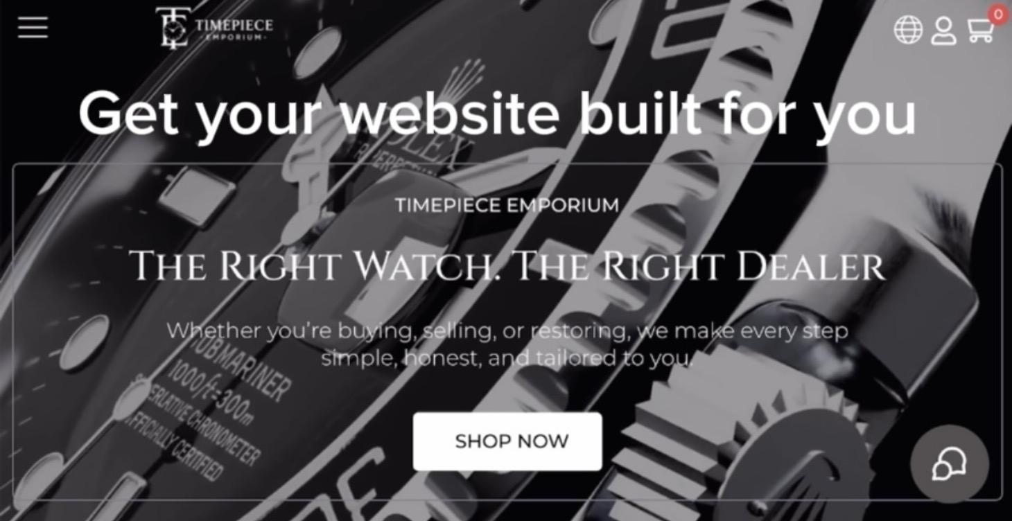 Have your website professionally built for you