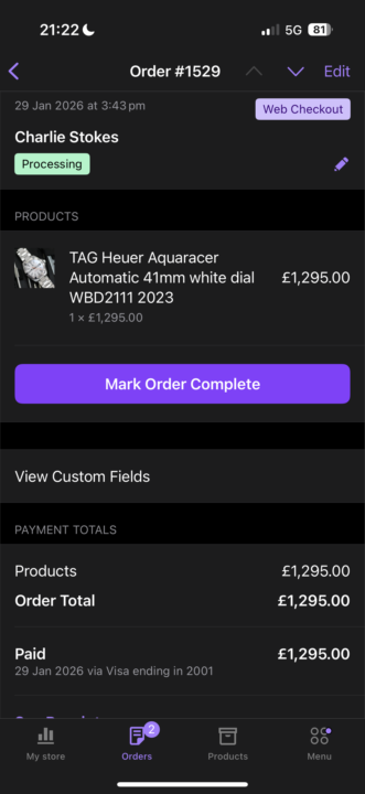 White Aquaracer sale 