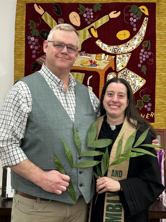 Palm Sunday with my Cousin in NC.  ❤️🌿✝️