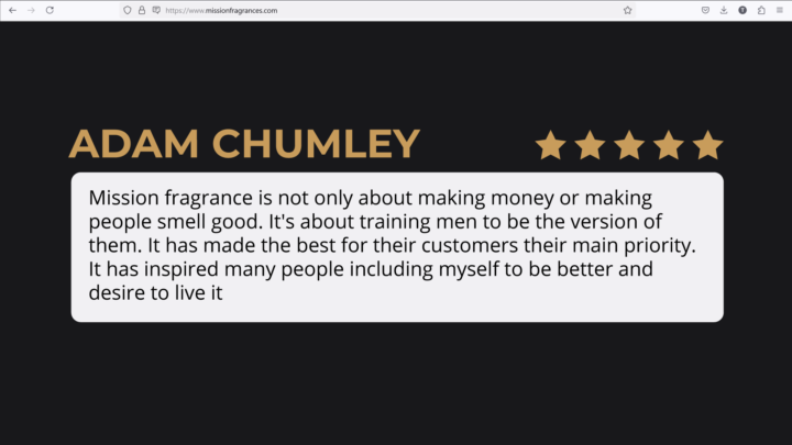 What Men Are Saying About Mission Fragrances 👇