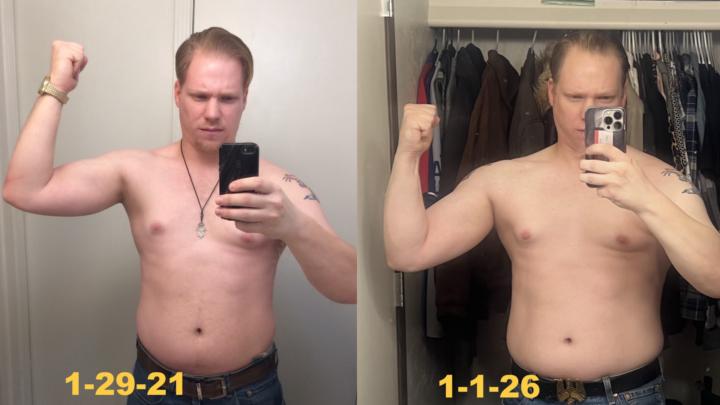 Fitness 5 year Timelapse