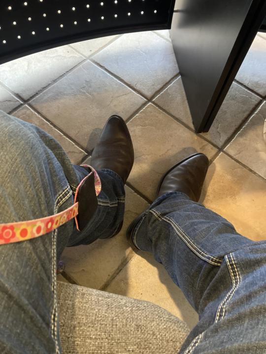 Men’s bible study and welcome desk