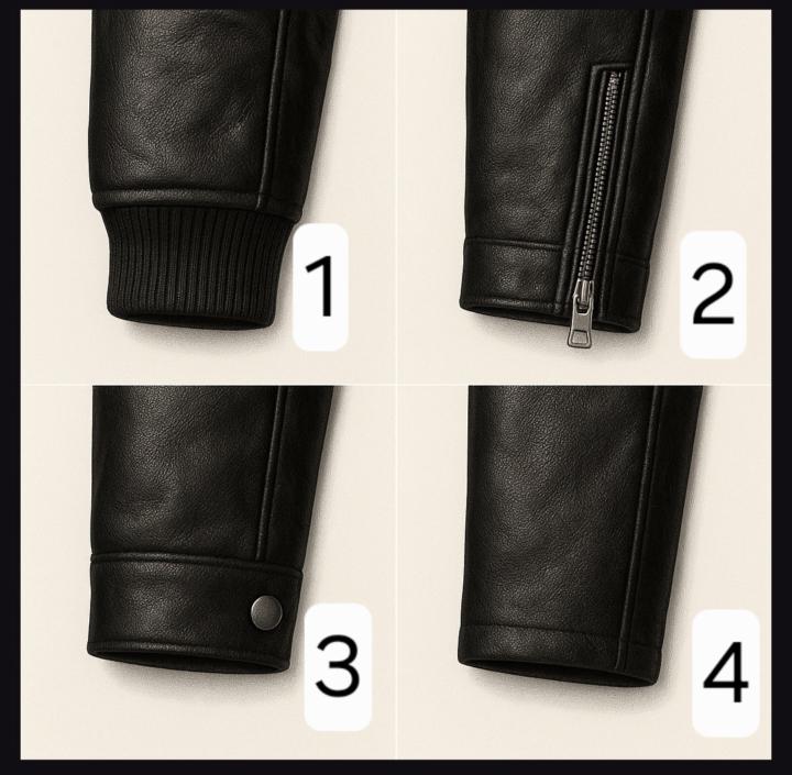 Which leather jacket cuff would you prefer with this style?