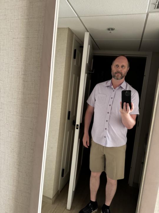 After conference outfit 