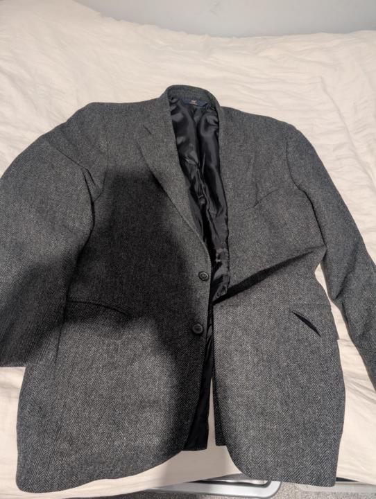 Brooks brothers grey herringbone tweed sports coat