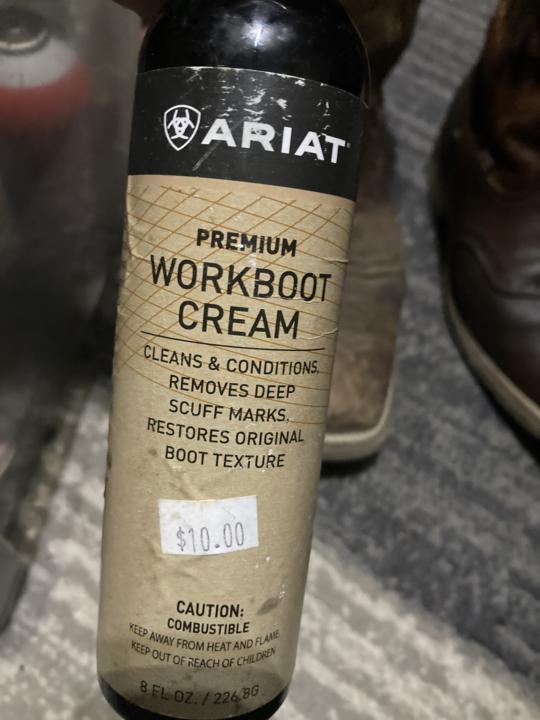 Work boot cream