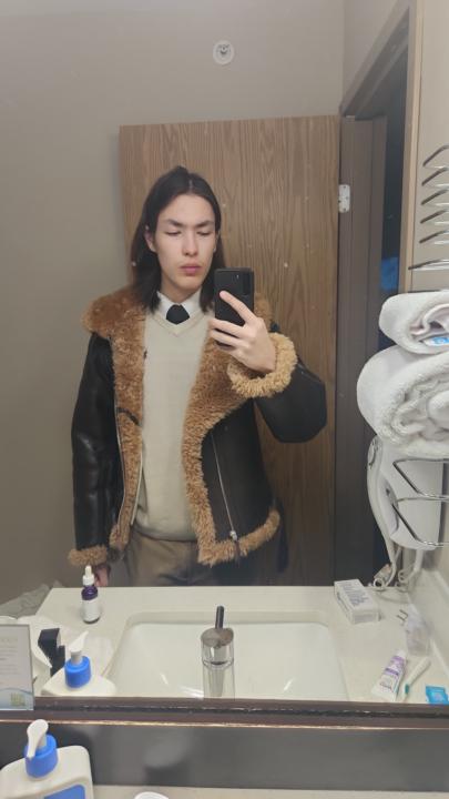 My outfit for giving a speech later