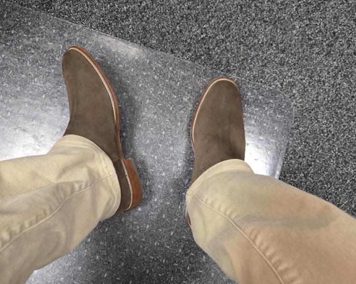 New brown suede Chelsea boots