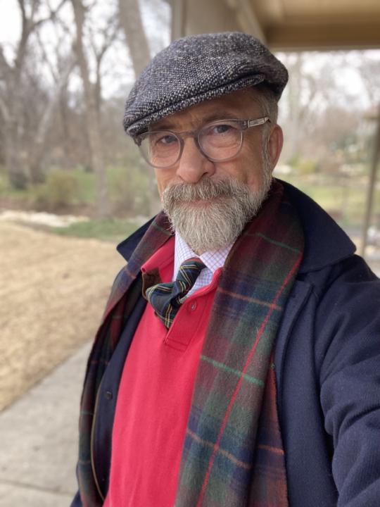 Cold Christmas Car-coat w Cowboy boots
