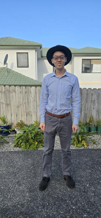 Trying on my new Tilley hat