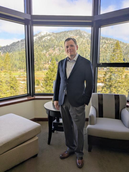 Attending a work group at an Information Technology conference, business casual 