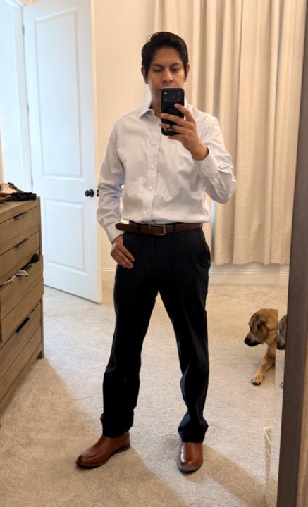 Going to the office. Bossman
