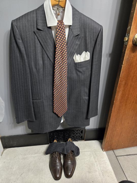 Wednesday suit staged