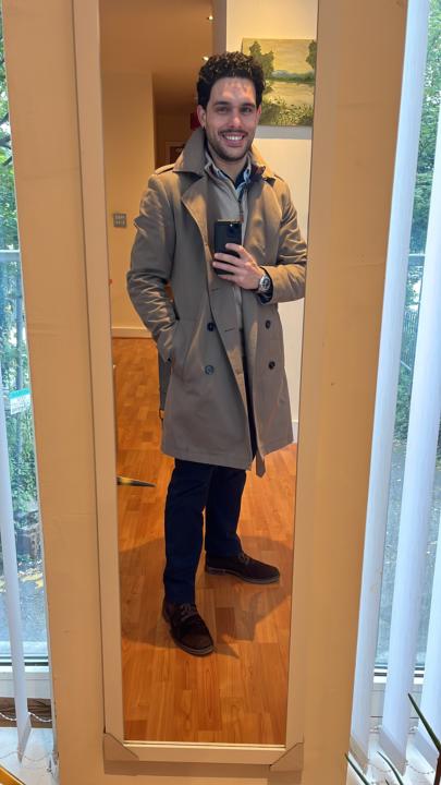 A bit of beige, khaki, navy, brown and silver