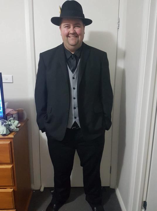 Night out, murder mystery dinner. 