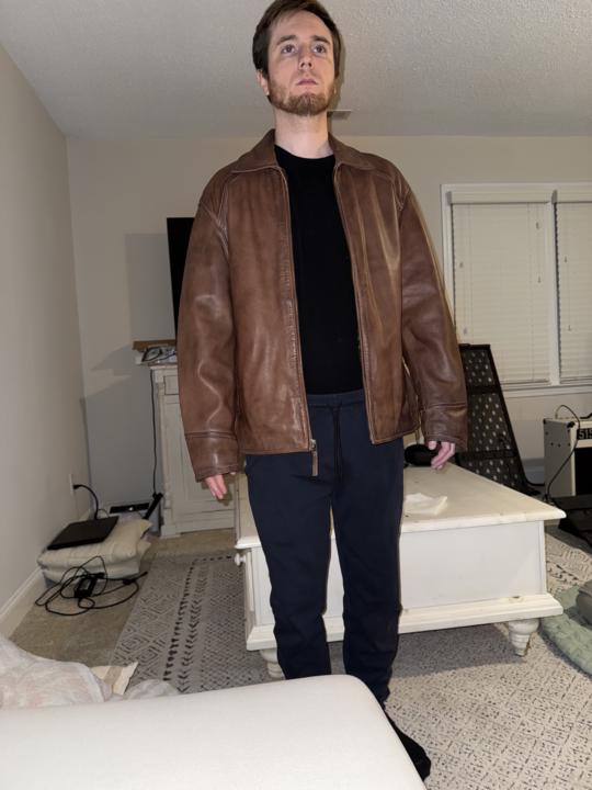 Could I get this leather jacket tailored, or is it just too big?