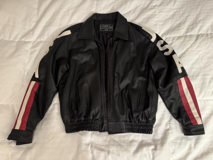 USA leather bomber jacket