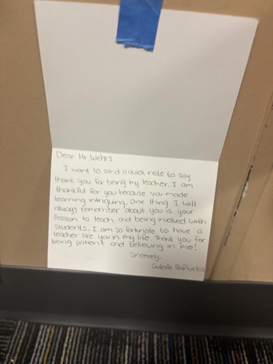 Letters from students