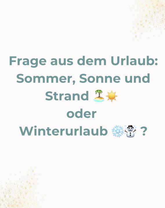 Frage zum Mittwoch ☀️
