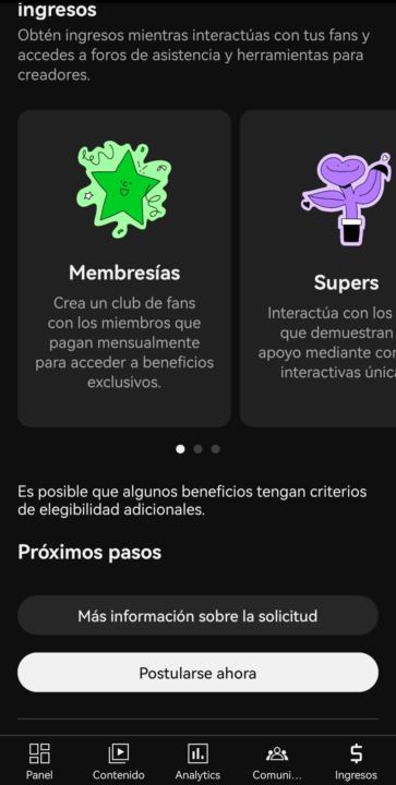 ¿Como postularse al Programa de monetizacion? 