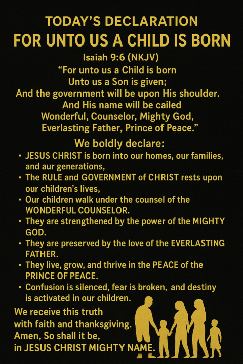 For unto us a Child is born! #RaisingGODLYchildren #gratitude #prayers