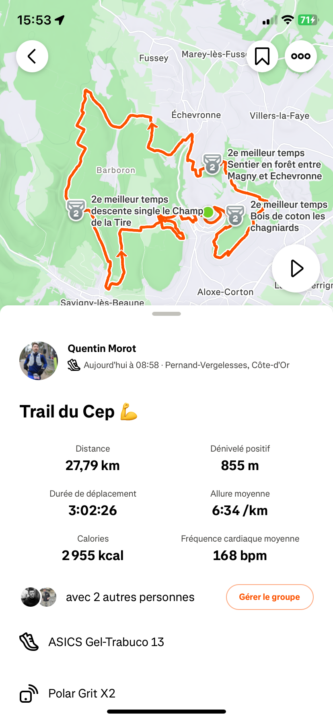🔥 28 km de trail ce matin
