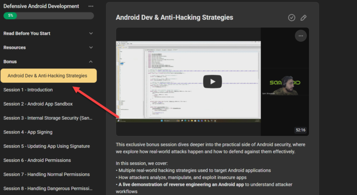 Inside the Defensive Android Development Course 👀