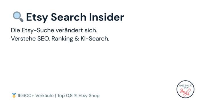 🥇 🔍 Etsy Search Insider