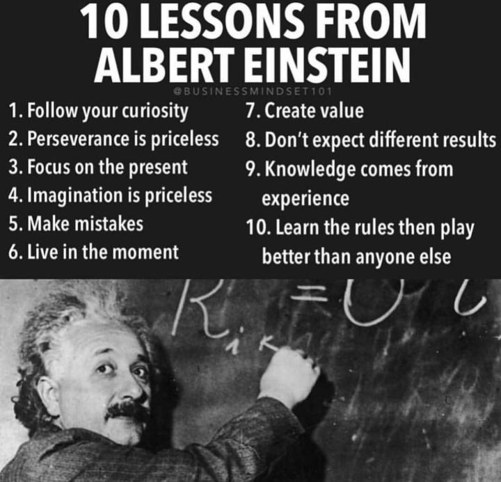 10 lecciones de Albert Einstein 