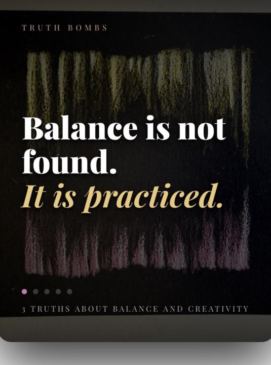 Balance and creativity 