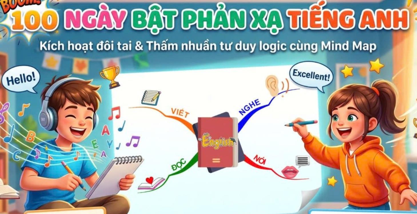 [ Cấp 2 ]HÀNH TRÌNH 100 NGÀY BẬT PHẢN XẠ TIẾNG ANH