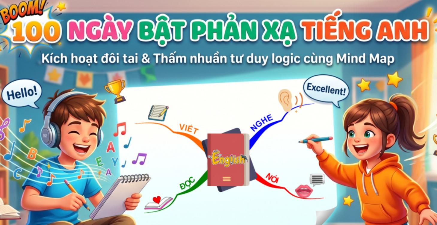 [ Cấp 1 ]HÀNH TRÌNH 100 NGÀY BẬT PHẢN XẠ TIẾNG ANH