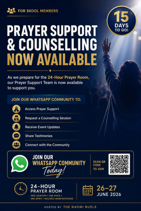 PRAYER SUPPORT & COUNSELLING NOW OPEN